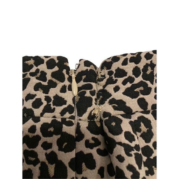 Loft Petites Leopard Mid Length Skirt Formal Career Clubwear - Picture 4 of 9